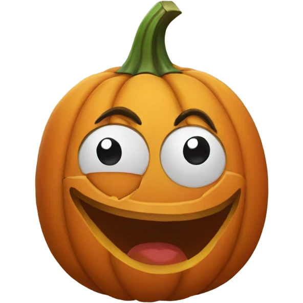 Goofy pumpkin  emoji