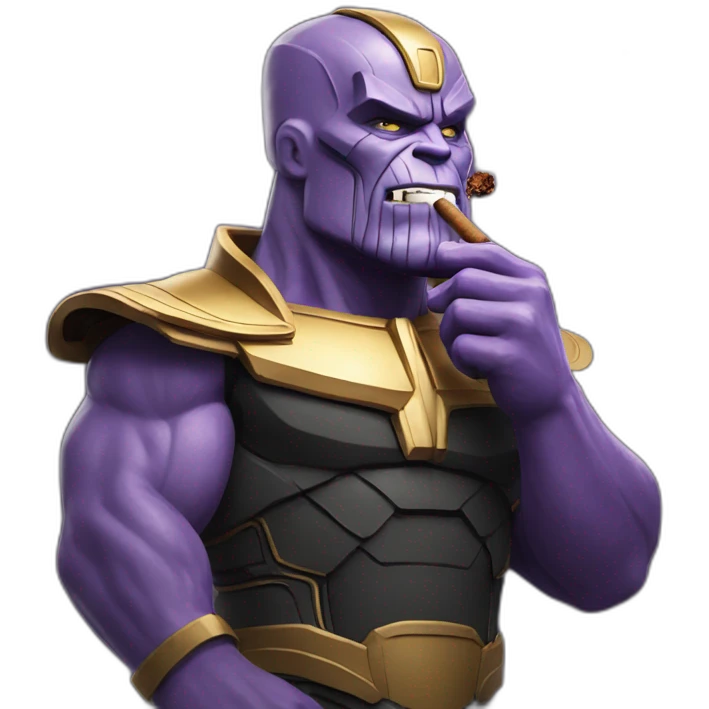 Thanos smoking cigar emoji