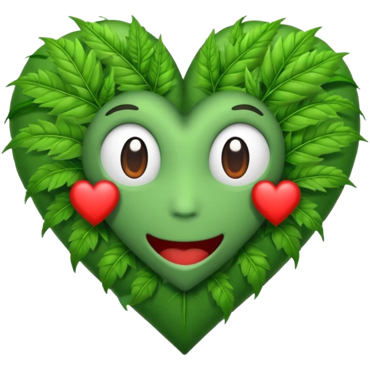 Animated weed heart emoji