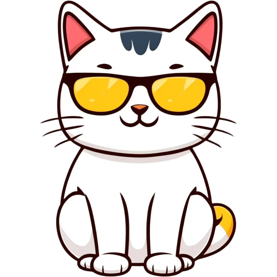 Cat with sunglasses emoji