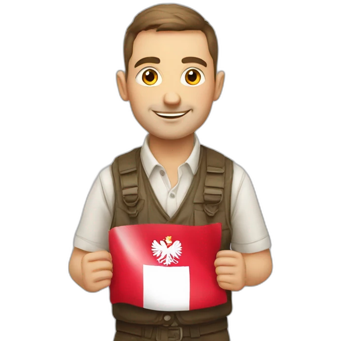 polish man with polish flag emoji