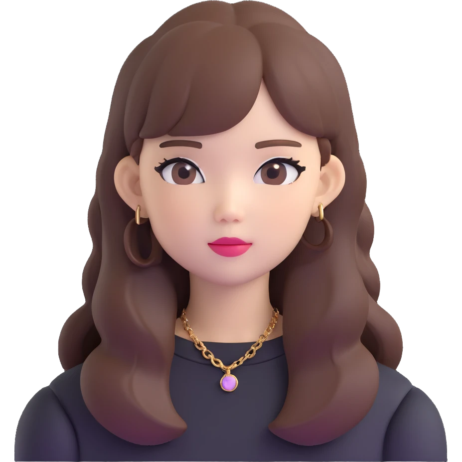 Jennie from BLACKPINK with brown hair emoji