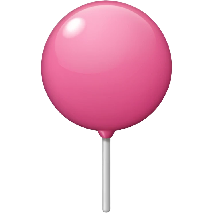 a spherical monochromatic pink lollipop emoji