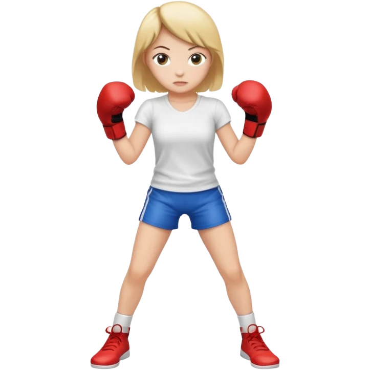 girl boxing with shirt on full body cuter outfit emoji