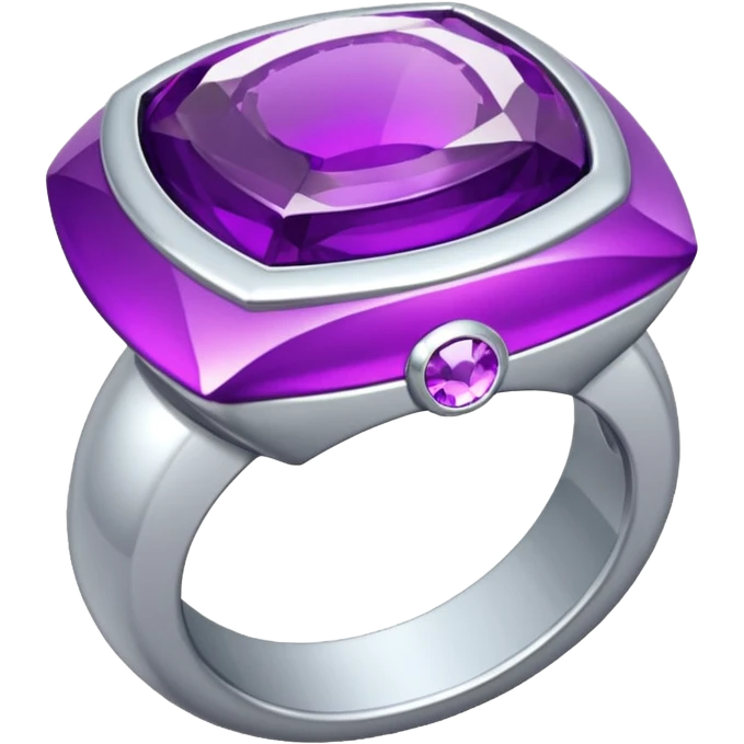 anel de casamento branco e roxo emoji