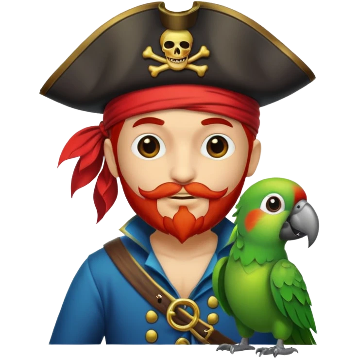 pirate and parrot emoji