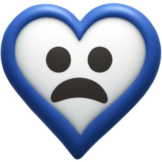 dark blue heart in the clouds emoji