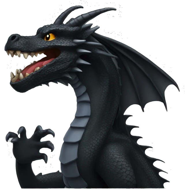 a black dragon. emoji