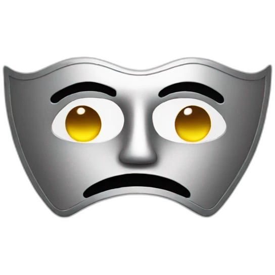 A sad teather mask emoji