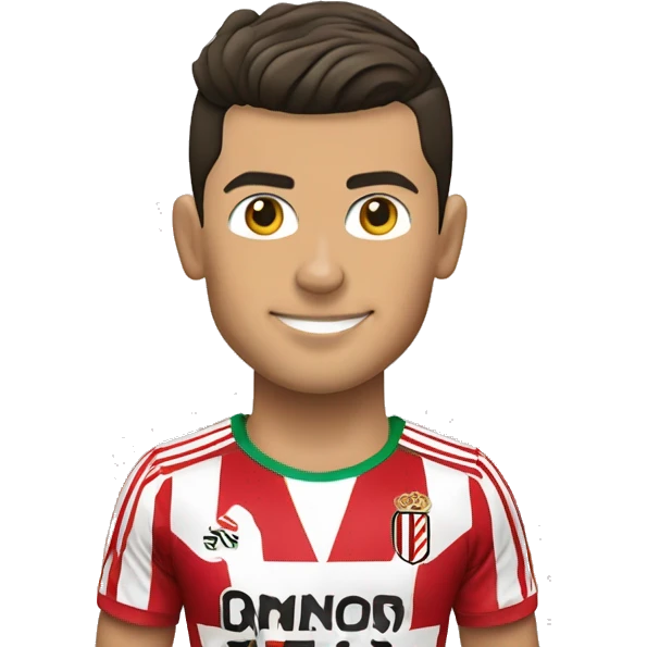 cristiano ronaldo moreno con la camiseta del athletic club de bilbao emoji