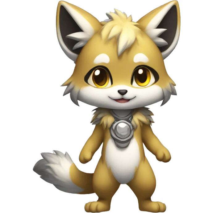 shiny, Kemono-style, Chibi, Anthro-Fur-Sona-Fakémon, Full Body emoji