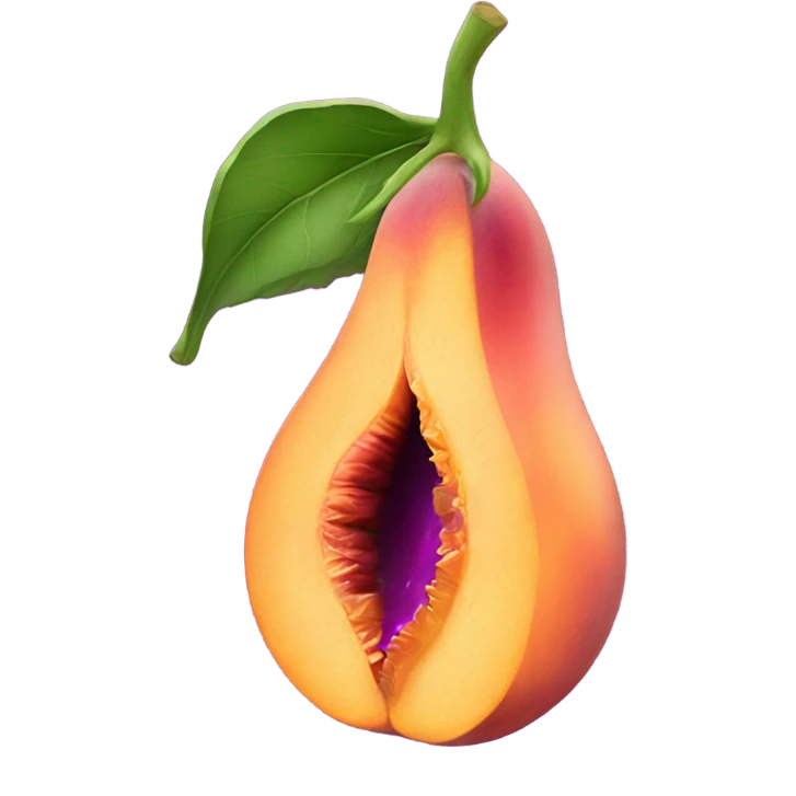 peach with eggplant inside emoji