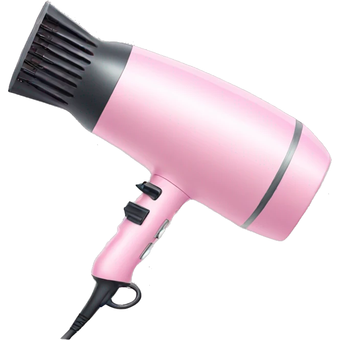 Light pink hair dryer emoji