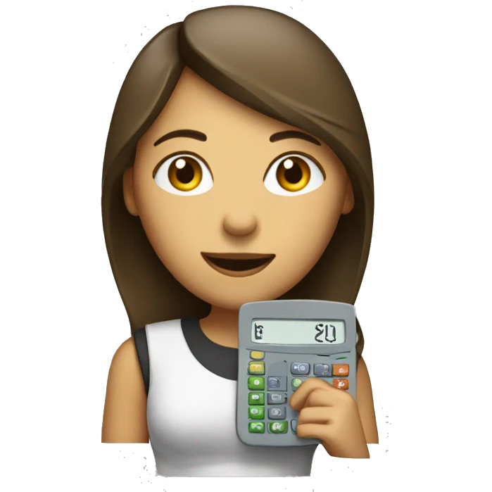 Woman with calculator in Hand emoji