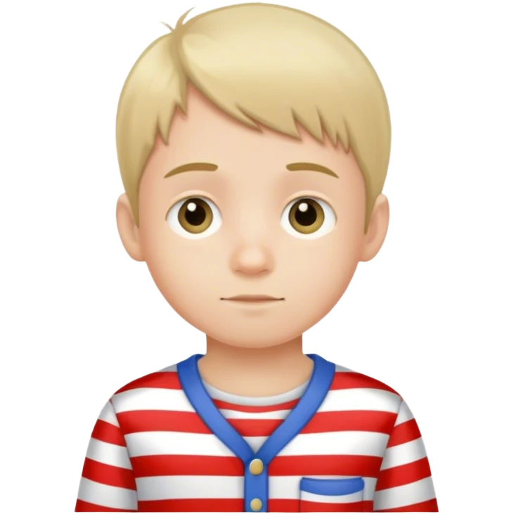 boy in stripped pajamas emoji