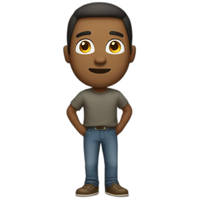 man looking to the side at full height emoji