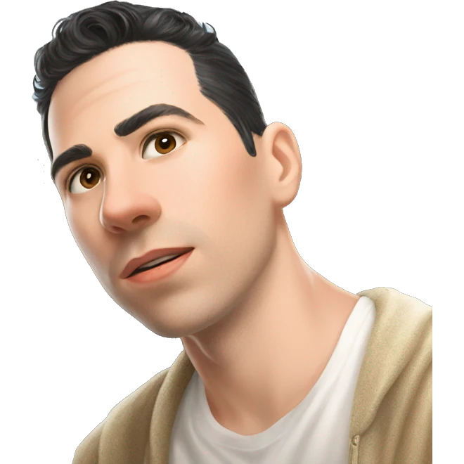 serious boy with black hair emoji