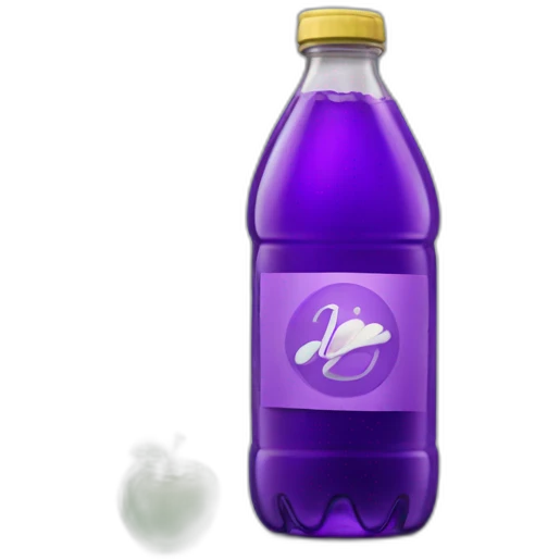 a bottle of purple sprite emoji