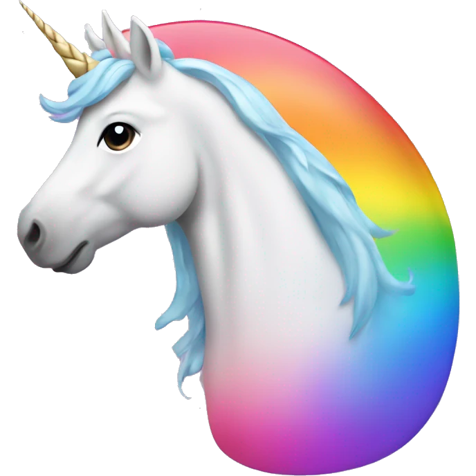 unicorn on a rainbow emoji