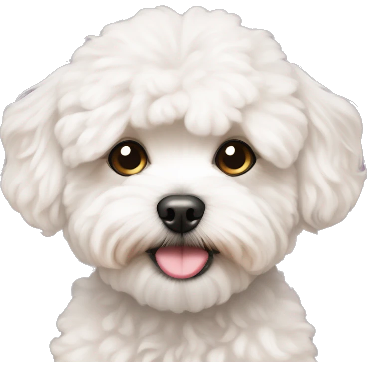 Maltipoo with pale pink nose emoji