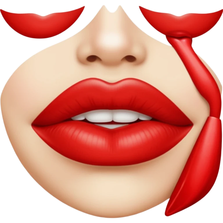поцелуй губы красные emoji