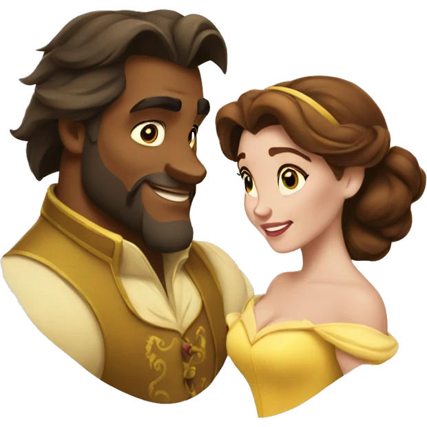 Disney Belle and Beast emoji