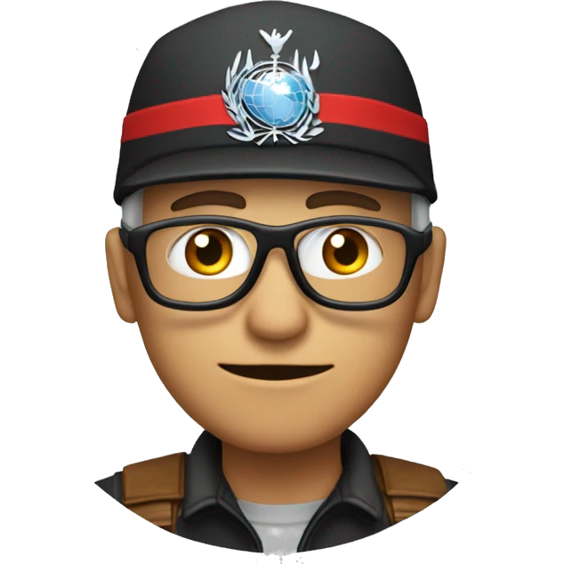Un cœur rouge qui brille dans les mains de chopper emoji