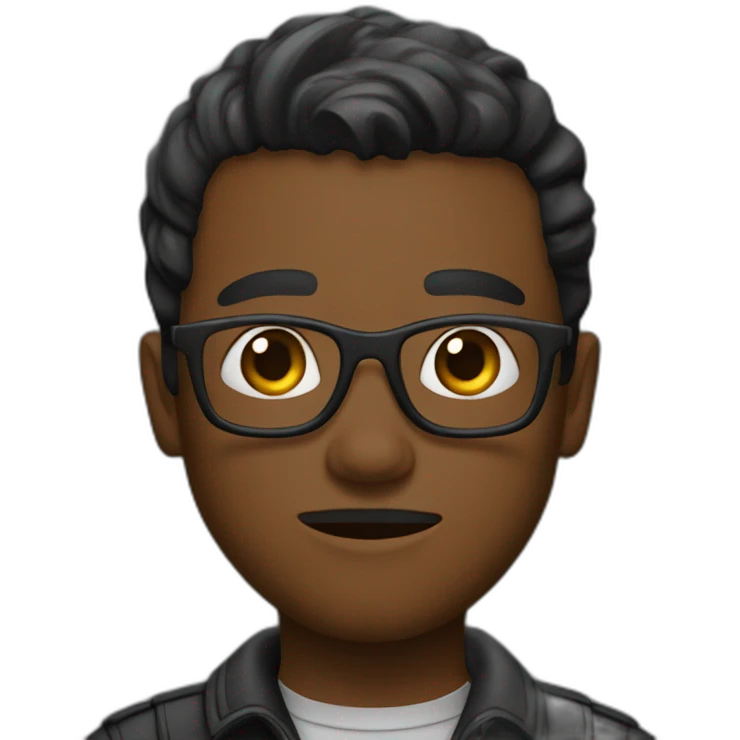 Garcon noir choqué emoji