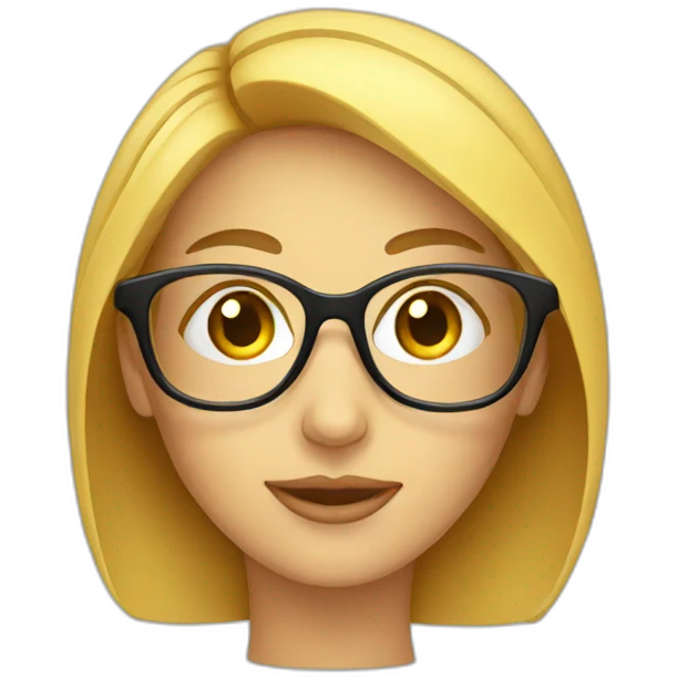 woman eyeglass emoji