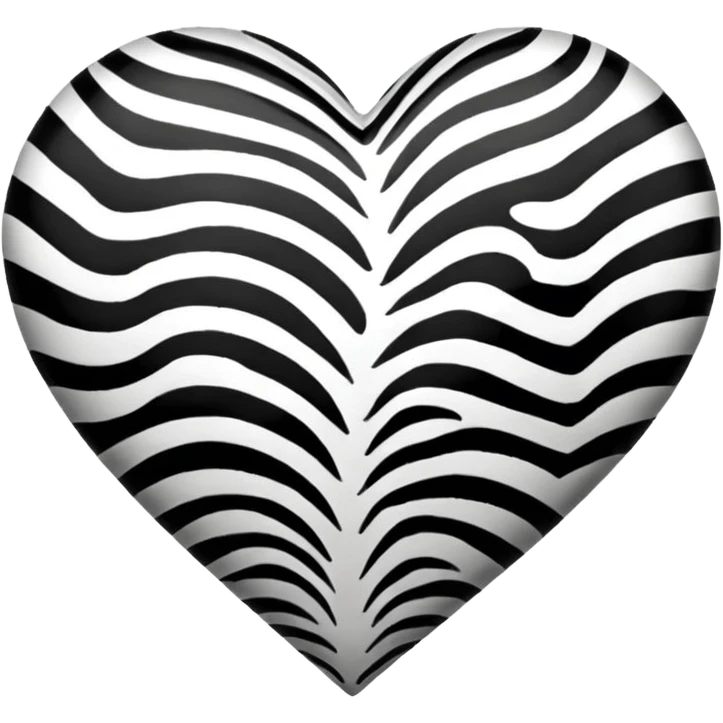 Zebra print heart  emoji