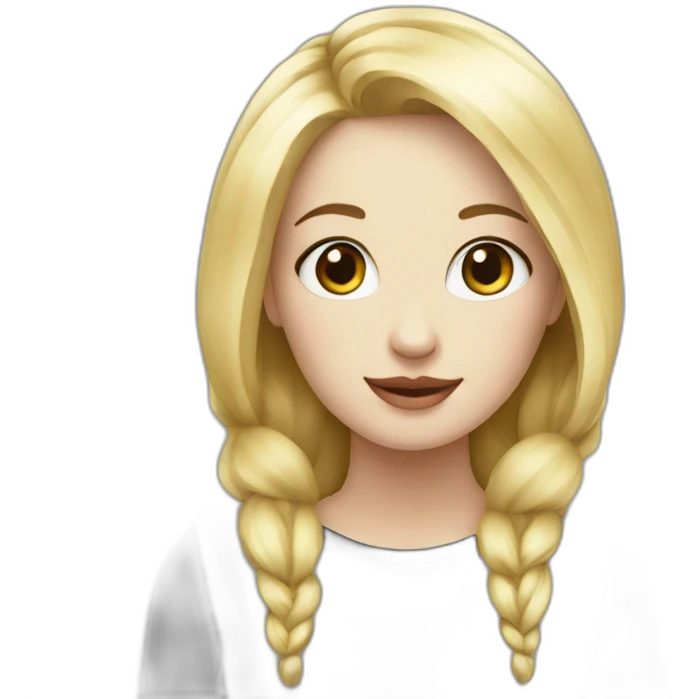 Blonde avec panda emoji