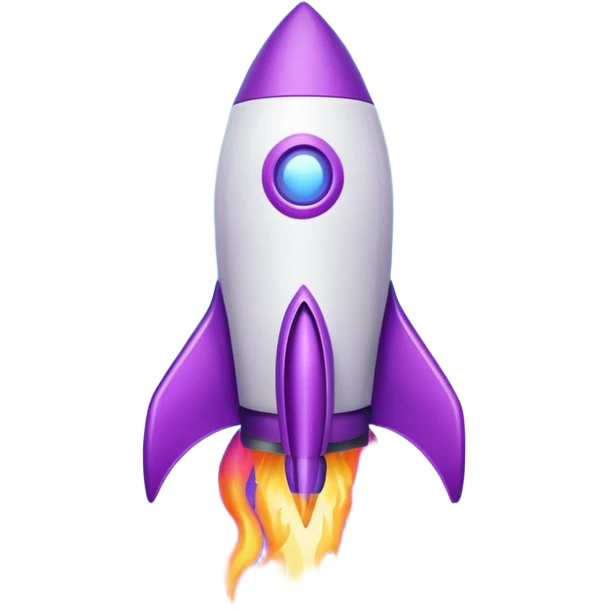 purple rocket purple flame emoji