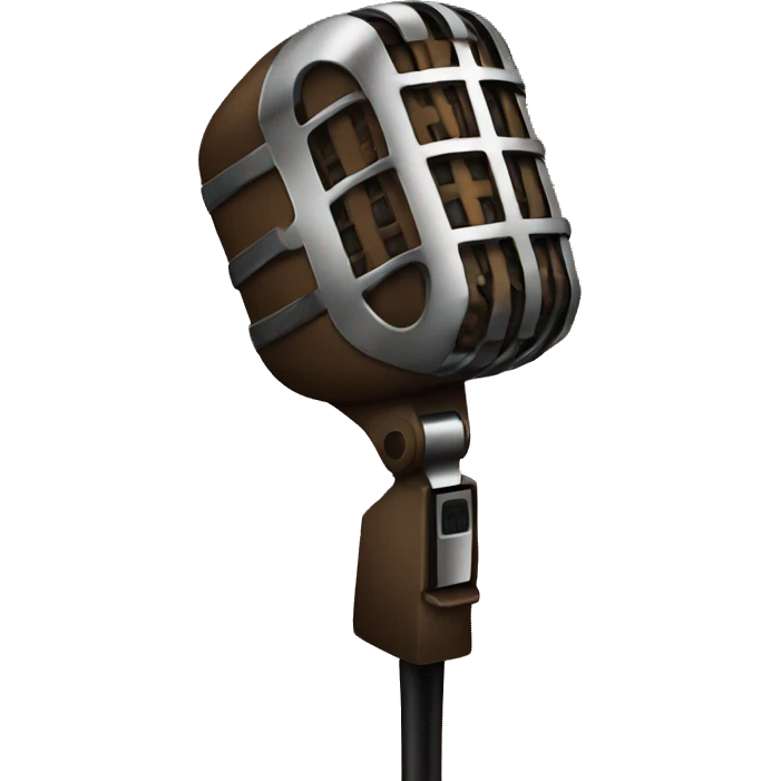 mic with brown color emoji