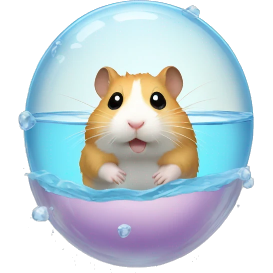 hamster in a water bubble emoji