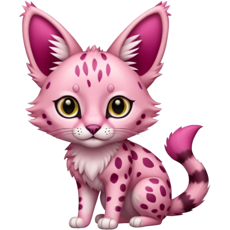 Pink Magenta Pastel-Rose Serval emoji