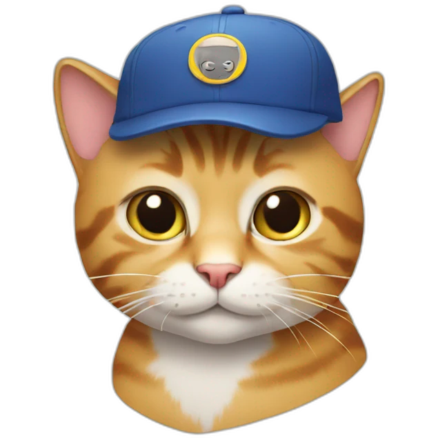 cat with cap emoji