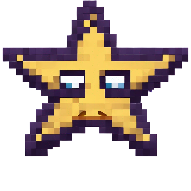 Pixelart lila star emoji