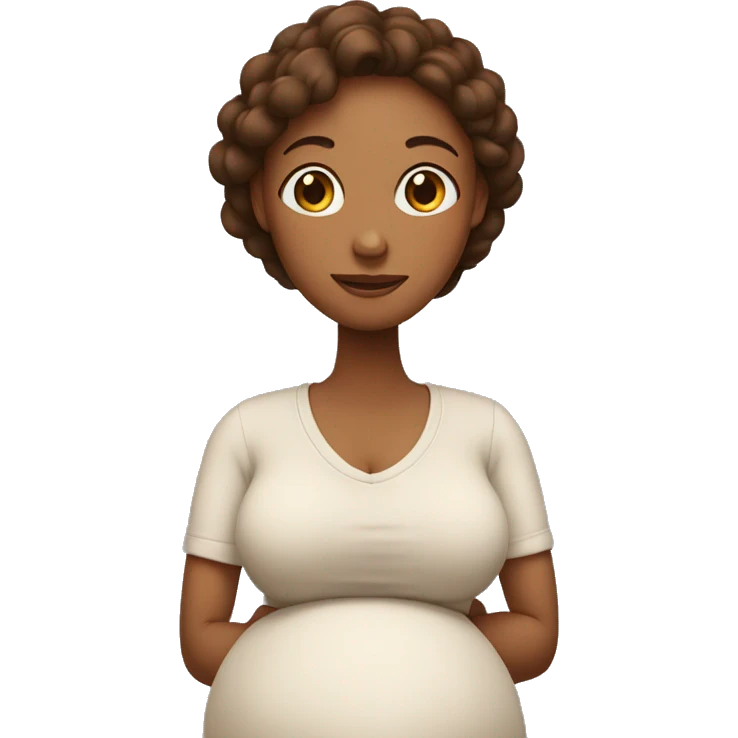 pregnant woman crossing her hands emoji
