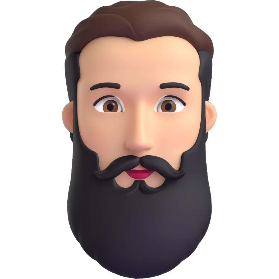 man with beard emoji