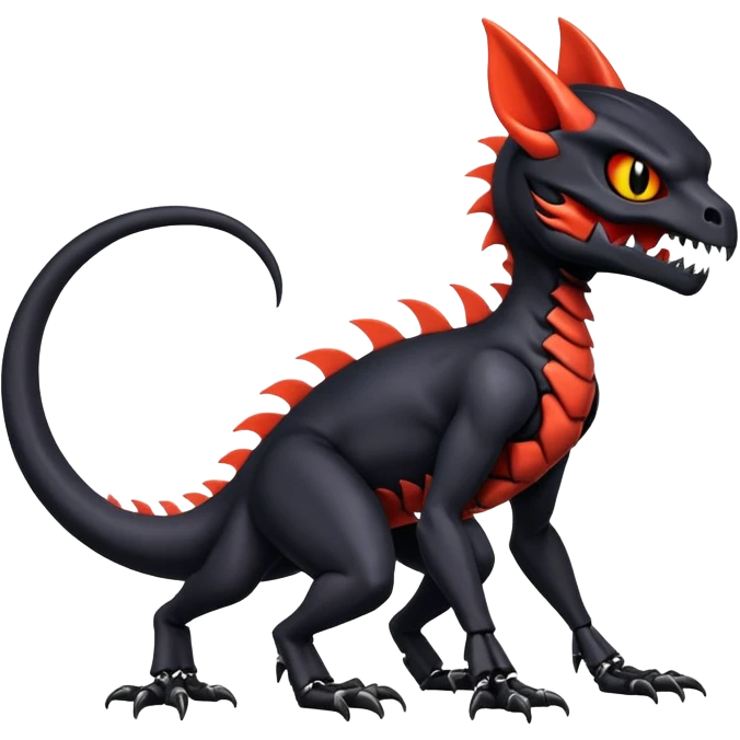 Salandit-Noibat-Litten-Hybrid with a skull-head (Full body) emoji