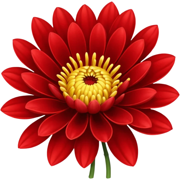 chrysanthemum flower full red emoji