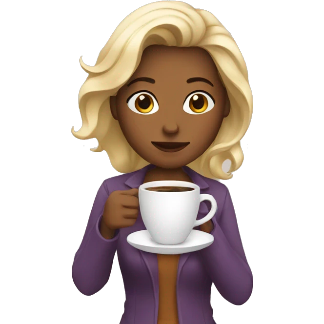 women drinking coffee emoji