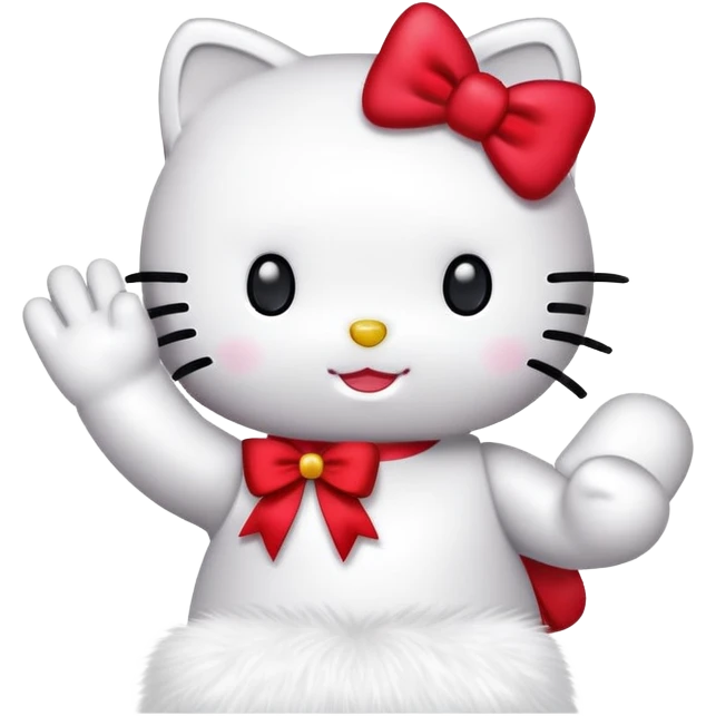 hello kitty waving  emoji