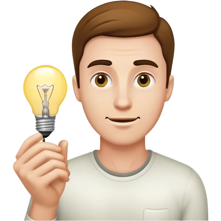 man with bulb emoji