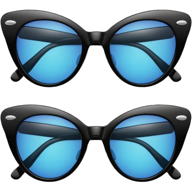 Black cateye sunglasses emoji