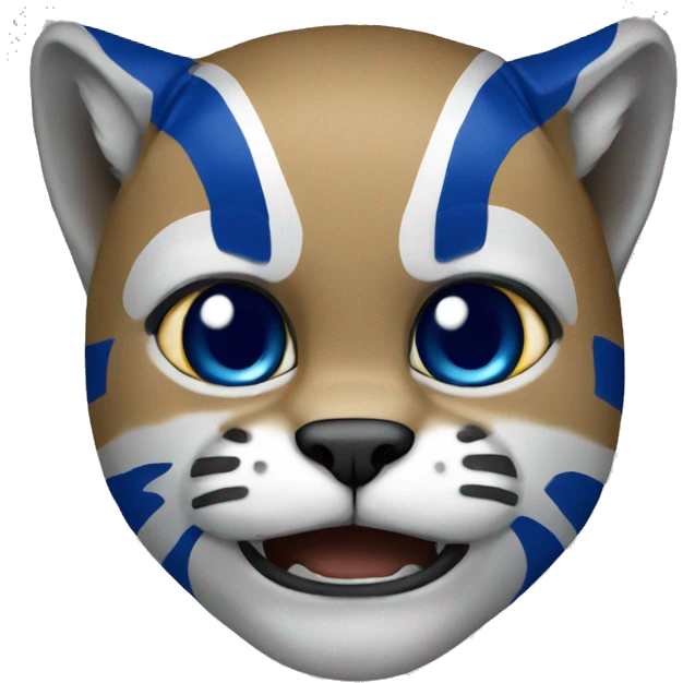 wildcat wearing blue football jersey emoji