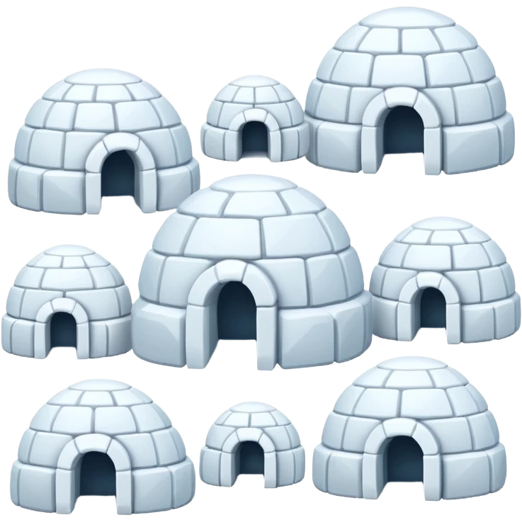 different type of igloos  emoji