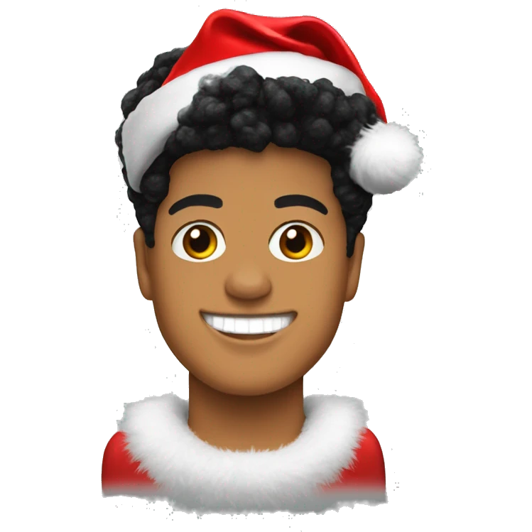 bruno mars with santa hat emoji