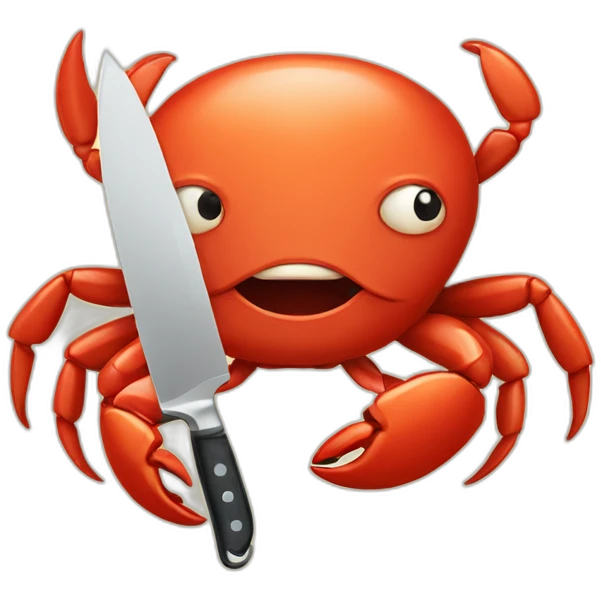 crab with knife emoji