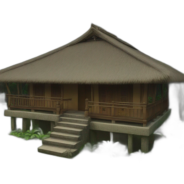 Indonesian traditional house 4k emoji